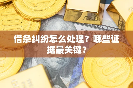济南借条纠纷怎么处理？哪些证据最关键？