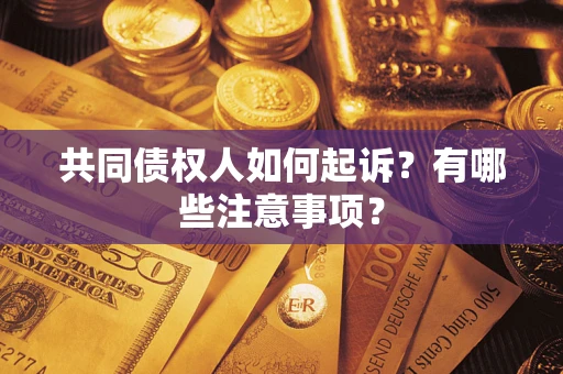 济南共同债权人如何起诉？有哪些注意事项？